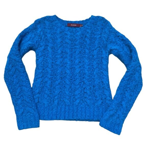 Sies Marjan Runway Sweater Casey Cable Knit Wool Alpaca Blue Chunky Designer XS - Picture 5 of 13